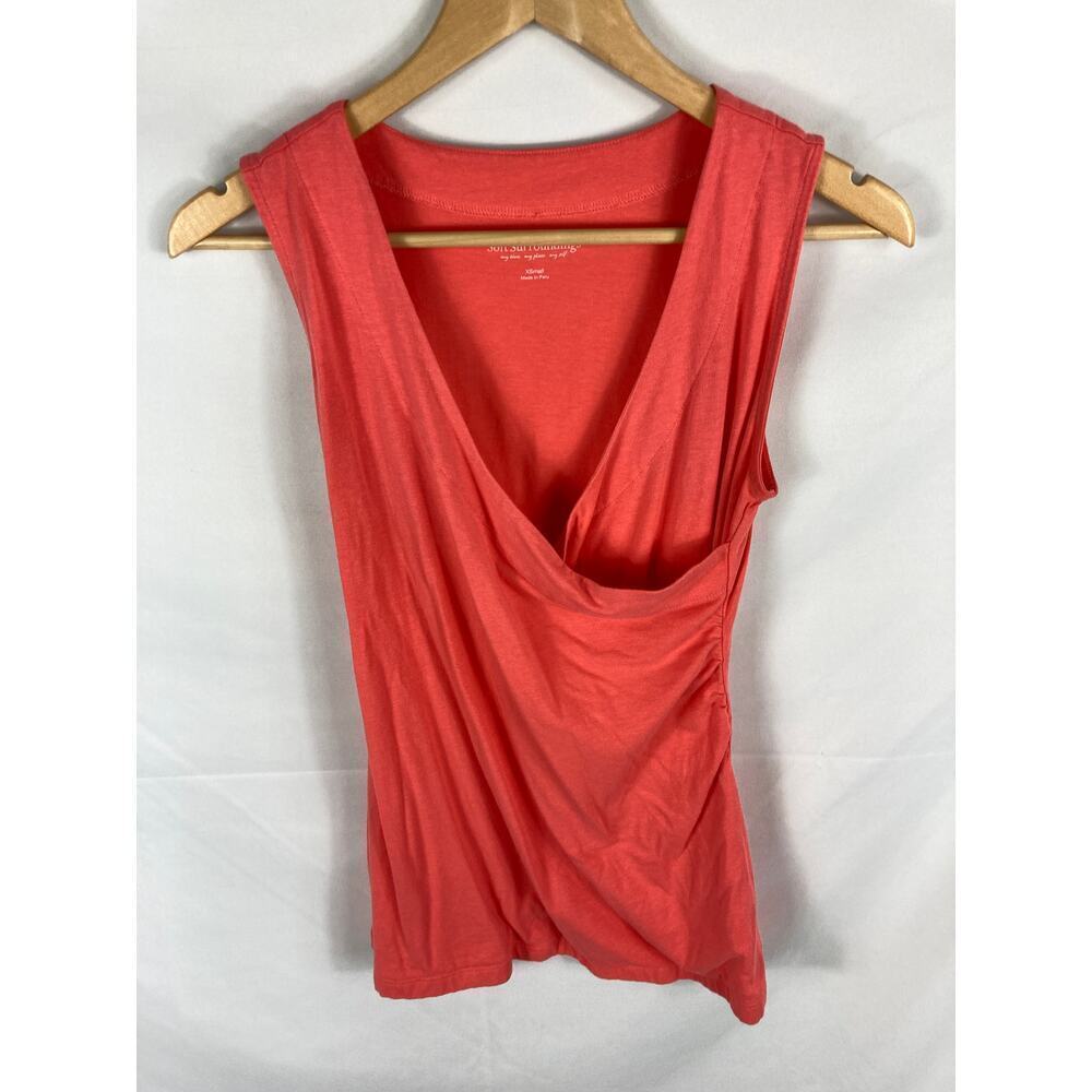 Soft Surroundings Sleeveless Faux Wrap Top Size XS
